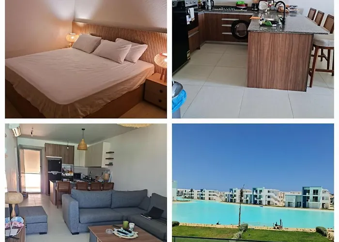 Charming Fouka Bay 3Bd Direct Lagoon View Chalet For Families Only Or Group Of Girls